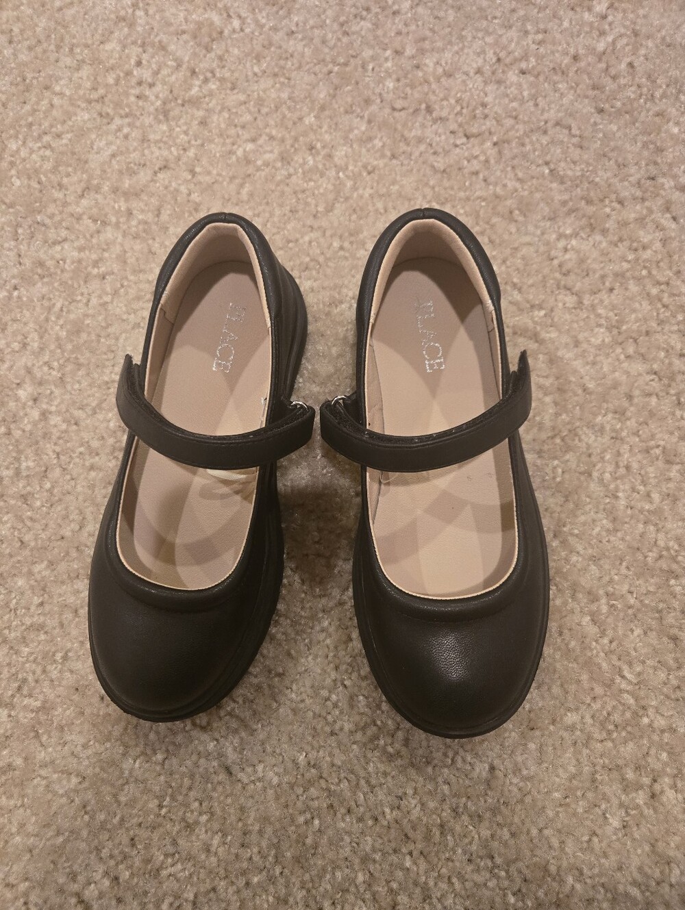 The Children's Place Black Mary Jane Kids Shoes with Velcro Strap